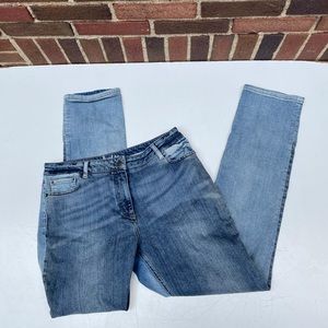 Boden Two Tone Straight Leg Jeans Size 10 Long